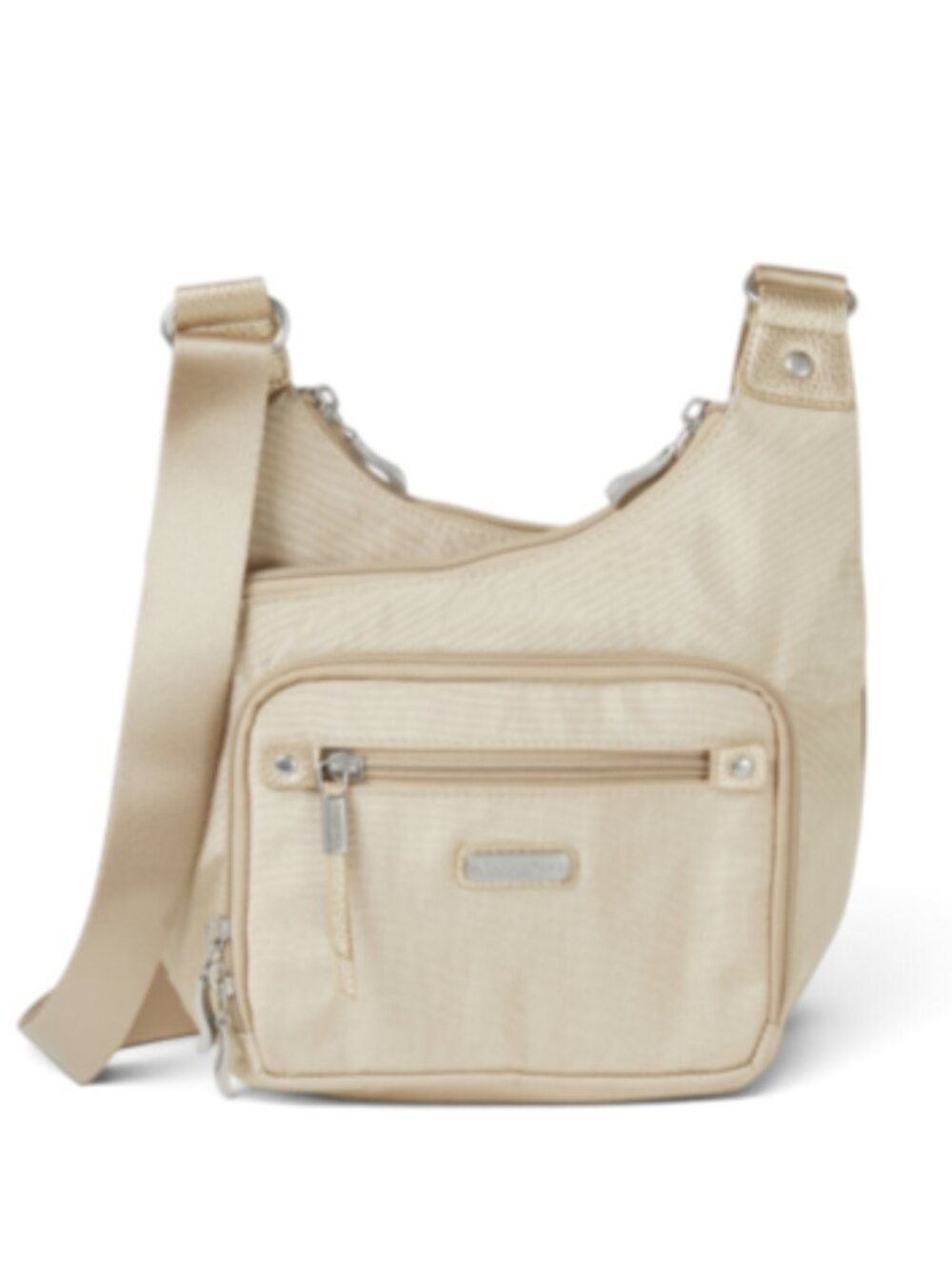 Baggallini RFID Cross City Bagg in Champagne Shimmer